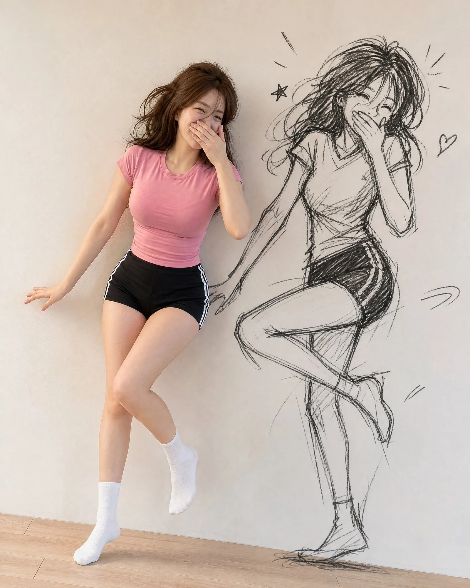 คนจริงคู่ดูเดิลหมึก: เปรียบเทียบสไตล์สนุกๆ 2