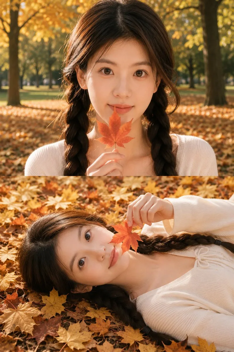 ภาพปะติดเหมือนจริง: สวนฤดูใบไม้ร่วง 1