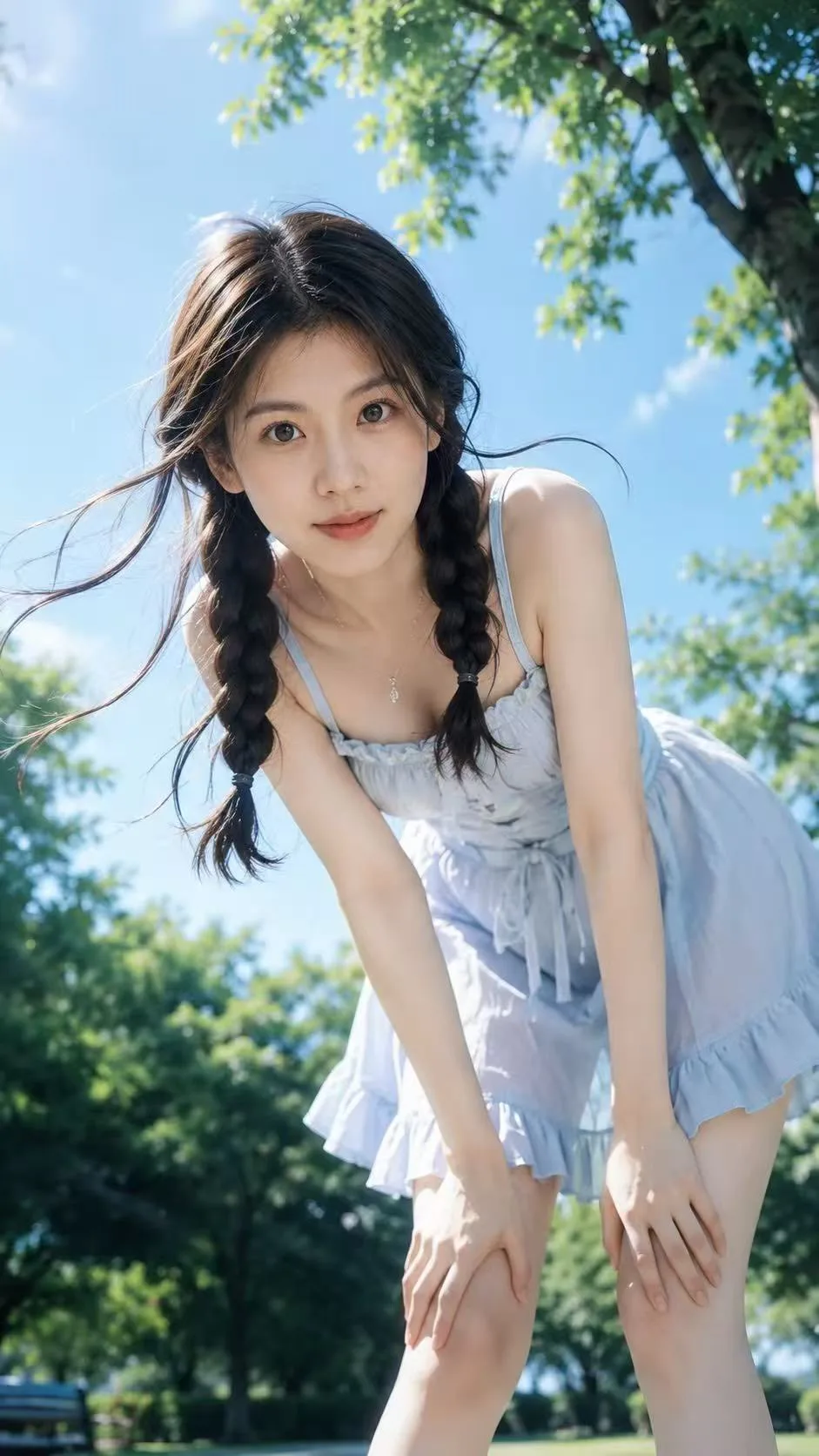 ภาพบุคคลฤดูร้อนกลางแจ้งในสวนสาธารณะ 2