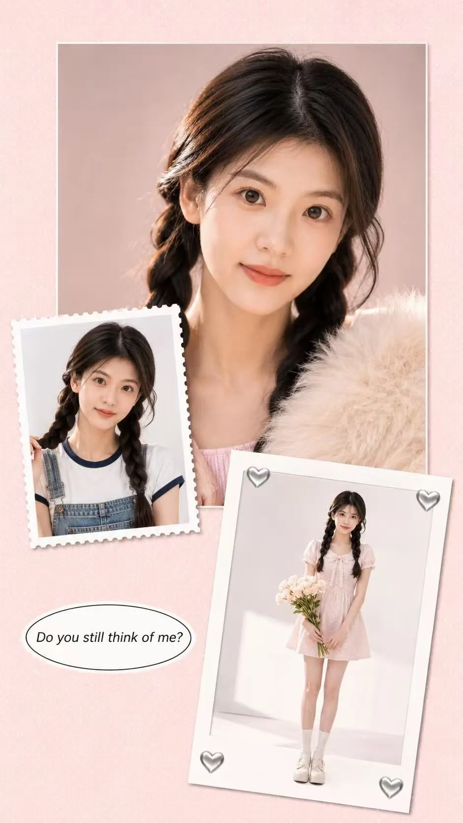 โปสเตอร์ภาพบุคคลสไตล์สตูดิโอแบบสมุดภาพสุดโรแมนติก 1