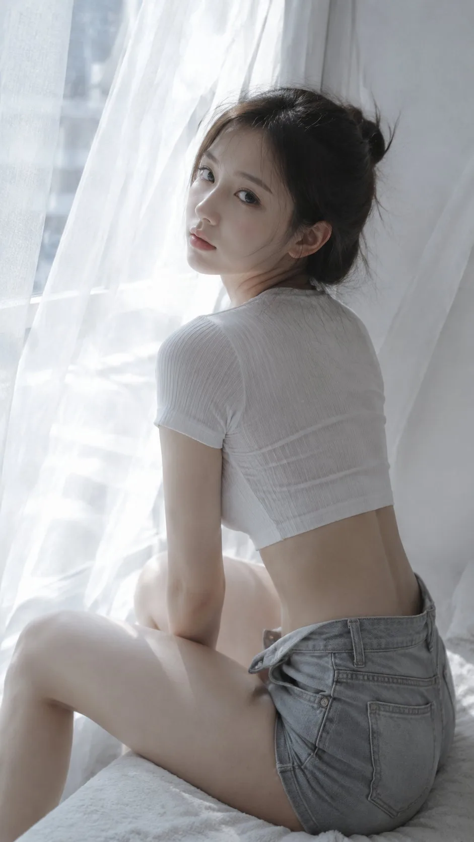 ภาพชีวิตจริงหญิงสาวเอเชียสไตล์บริสุทธิ์เย้ายวน 1