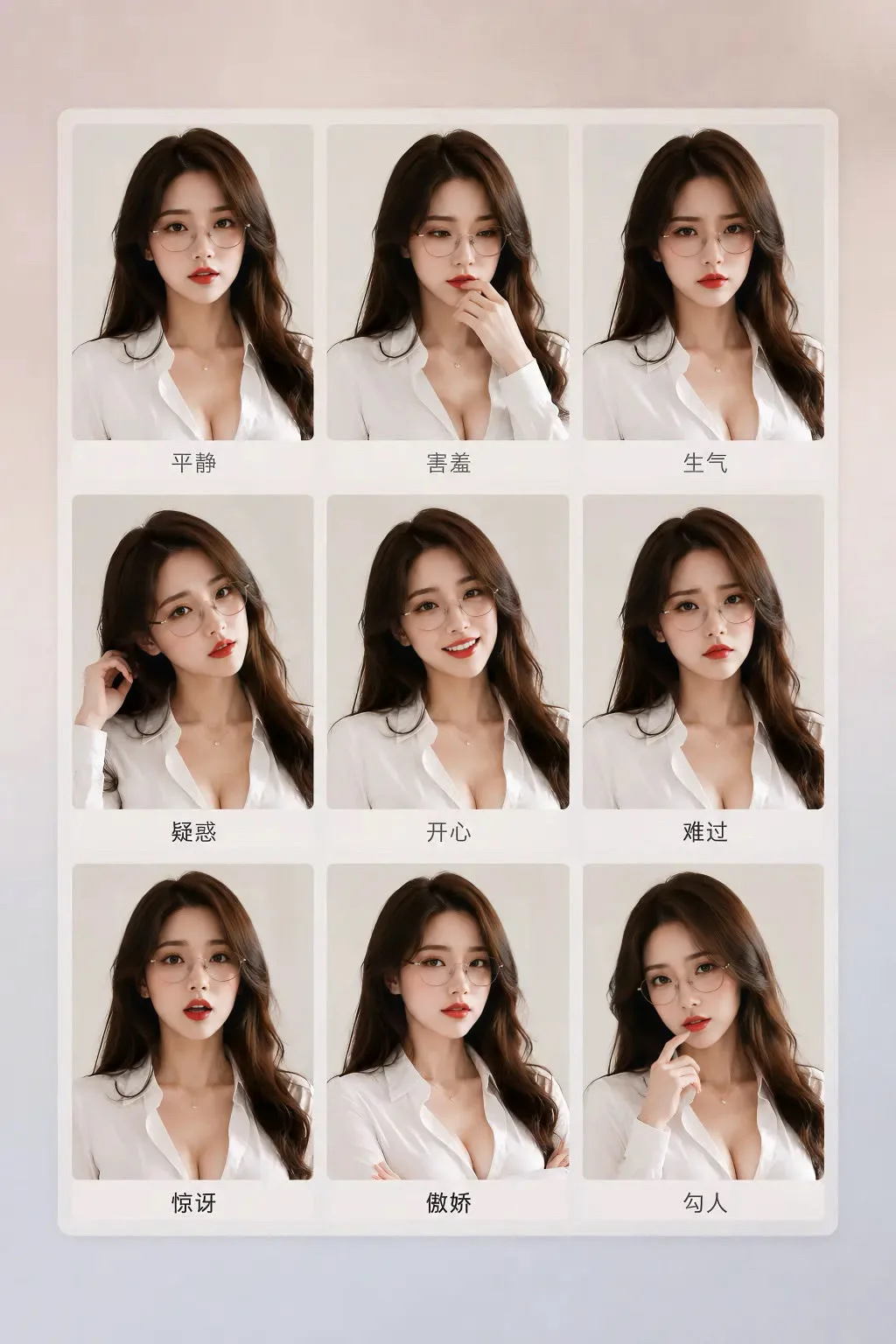โปสเตอร์หญิงสมจริง: สไตล์นางแบบผิวละเอียด 2