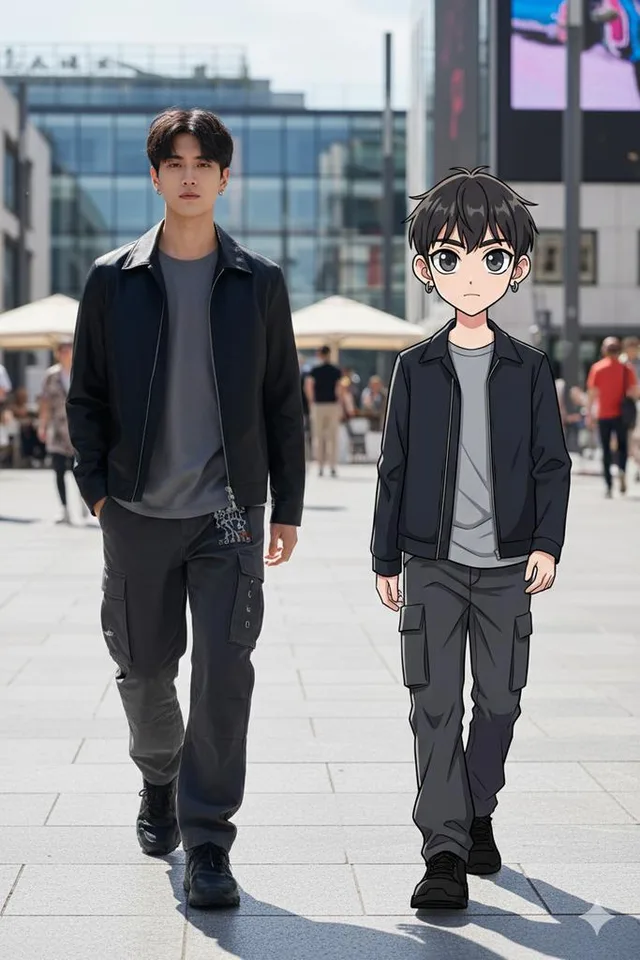 สาวแฟชั่นกับร่างการ์ตูน: สตรีทโฟโต้สุดไฮบริด
