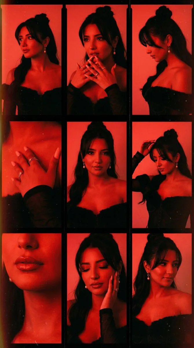 ภาพเก้าช่อง: สาวในแสงแดงก่ำ 1