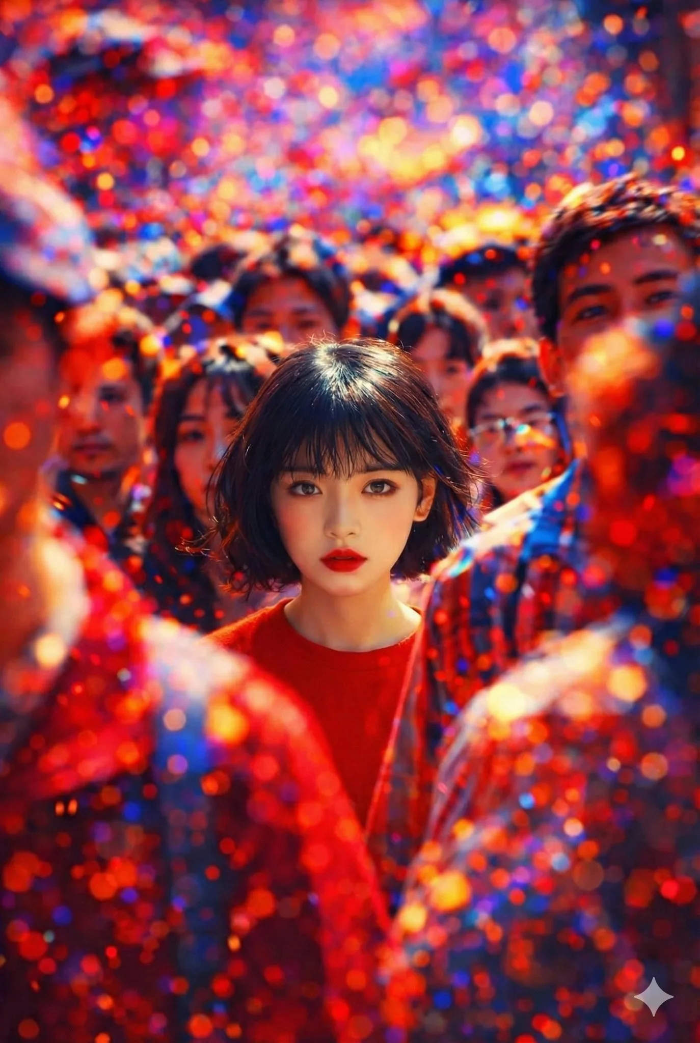 สาวริมฝีปากแดงในฝันกลางฝูงชน 1