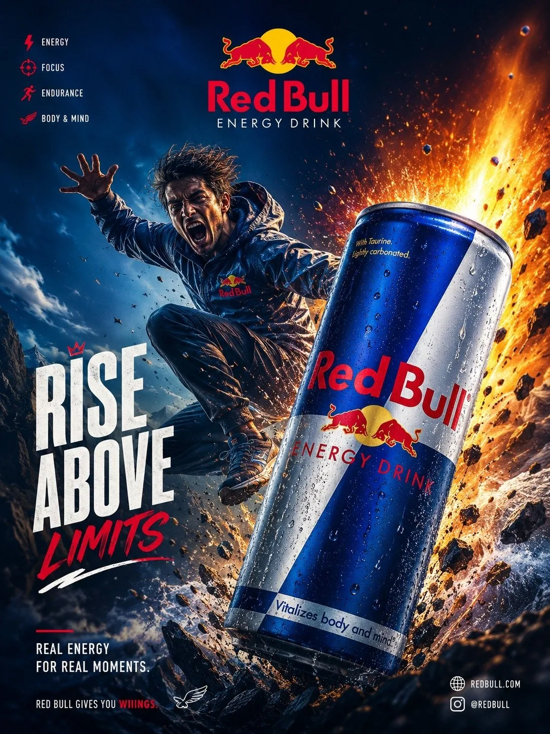 โปสเตอร์หรูหรา Red Bull: Fibonacci & ตัวละครพลังงาน 1