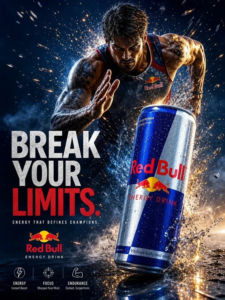 โปสเตอร์หรูหรา Red Bull: Fibonacci & ตัวละครพลังงาน 2
