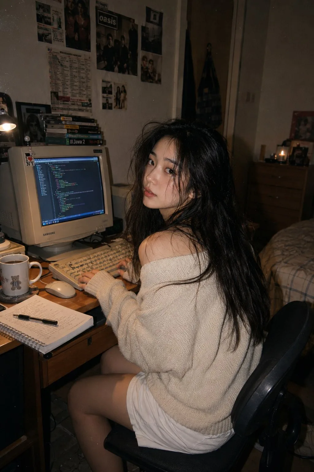 สาวเอเชียในห้องคอมเรโทร 2