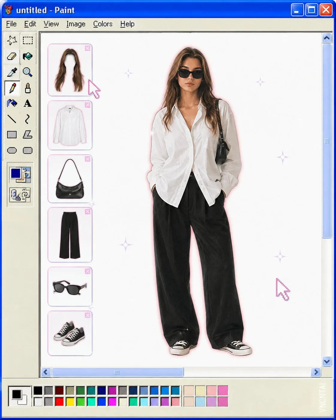 สร้างชุดเสมือนสไตล์ Windows Paint ย้อนยุค 1