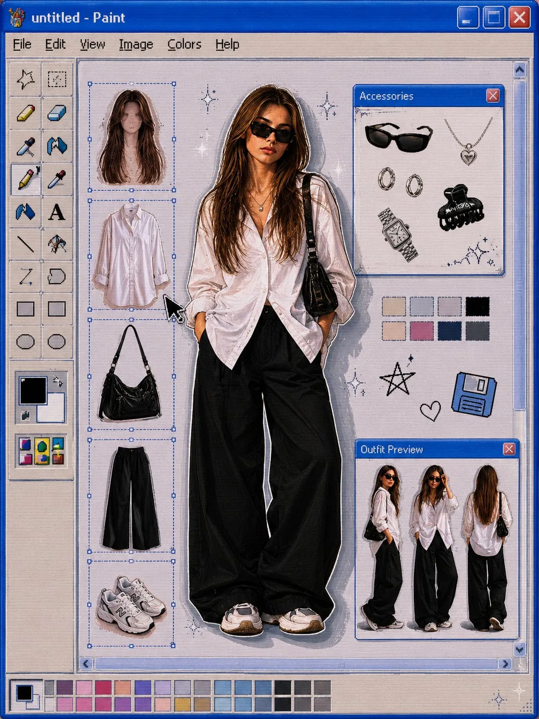 สร้างชุดเสมือนสไตล์ Windows Paint ย้อนยุค 2