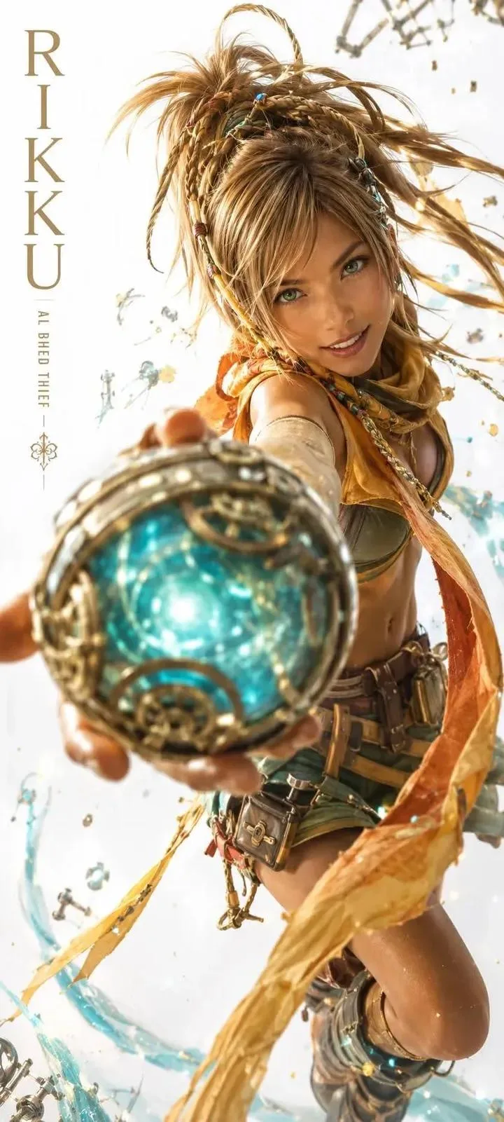 ภาพพอร์ตเทรต Rikku Final Fantasy X-2 สไตล์ภาพยนตร์ 1