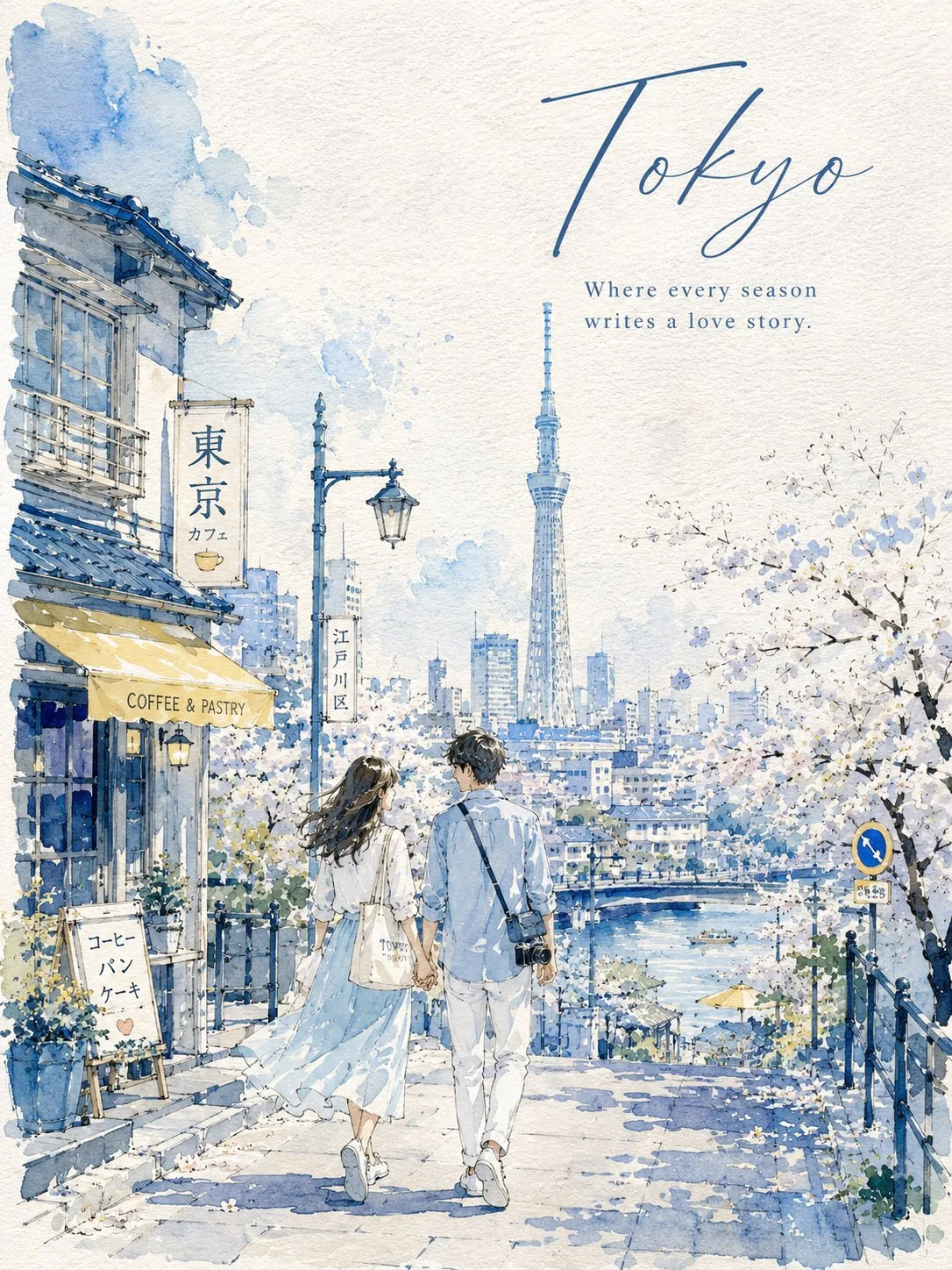 โปสเตอร์ภาพร่างสีน้ำหน้าร้อน: ความรักในเมือง 1