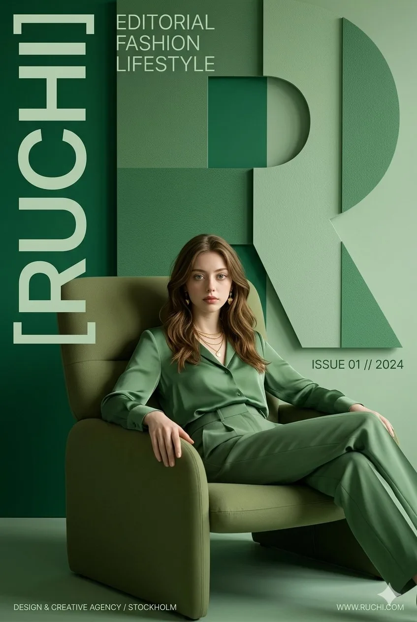 โปสเตอร์แบรนด์บรรณาธิการ RUCHI สไตล์โมเดิร์นหรู 1