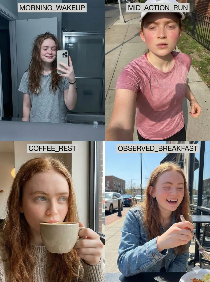 Sadie Sink: บันทึกชีวิตประจำวันเสมือนจริง 4 ช่อง 1