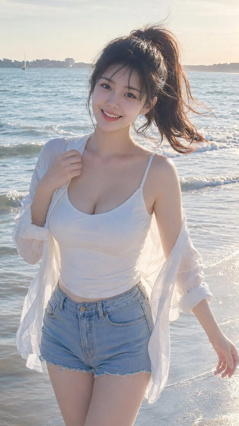 สาวสดใสริมทะเล สไตล์กล้อง CCD ฟิล์มยุคเก่า 2