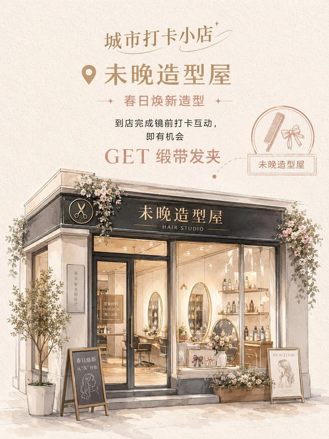 สร้างโปสเตอร์เช็คอินร้านค้าแบบกึ่งสมจริง 1