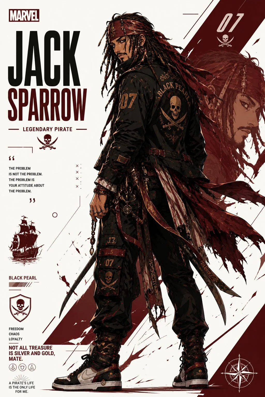 โปสเตอร์ไซเบอร์พังก์เชอร์ล็อก โฮมส์และแจ็ค สแปร์โรว์ 2