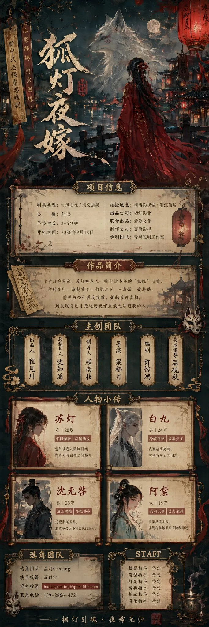 เทมเพลตภาพประกาศคัดเลือกนักแสดงซีรีส์/ละครสั้น 1