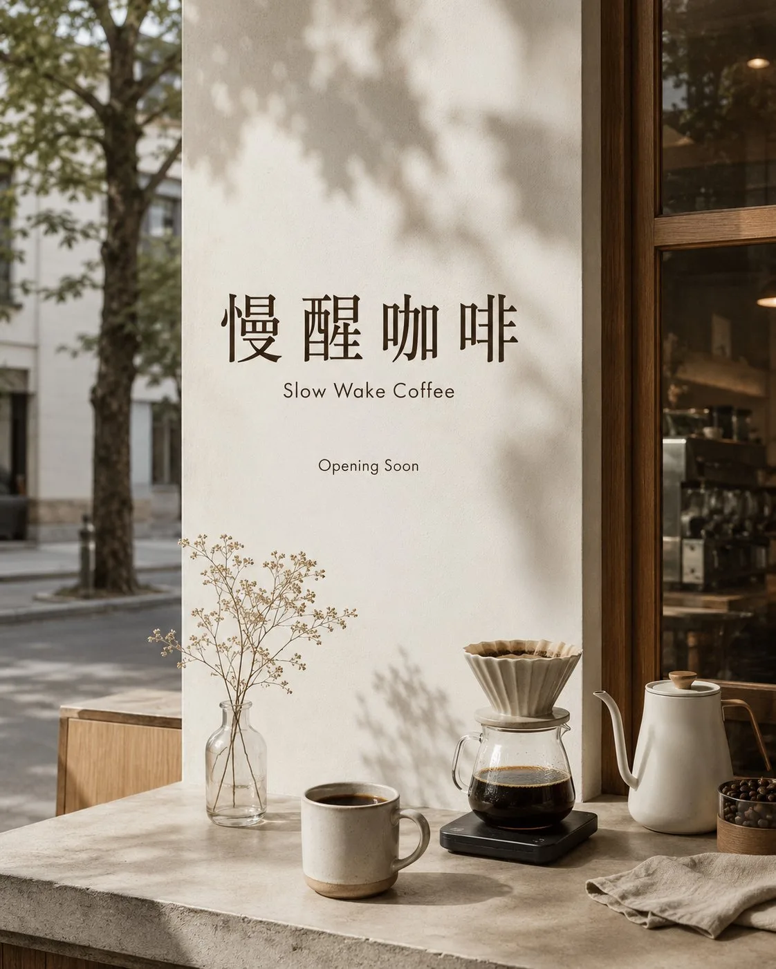 เสนอภาพลักษณ์แบรนด์ร้านกาแฟ Slow Wake 1