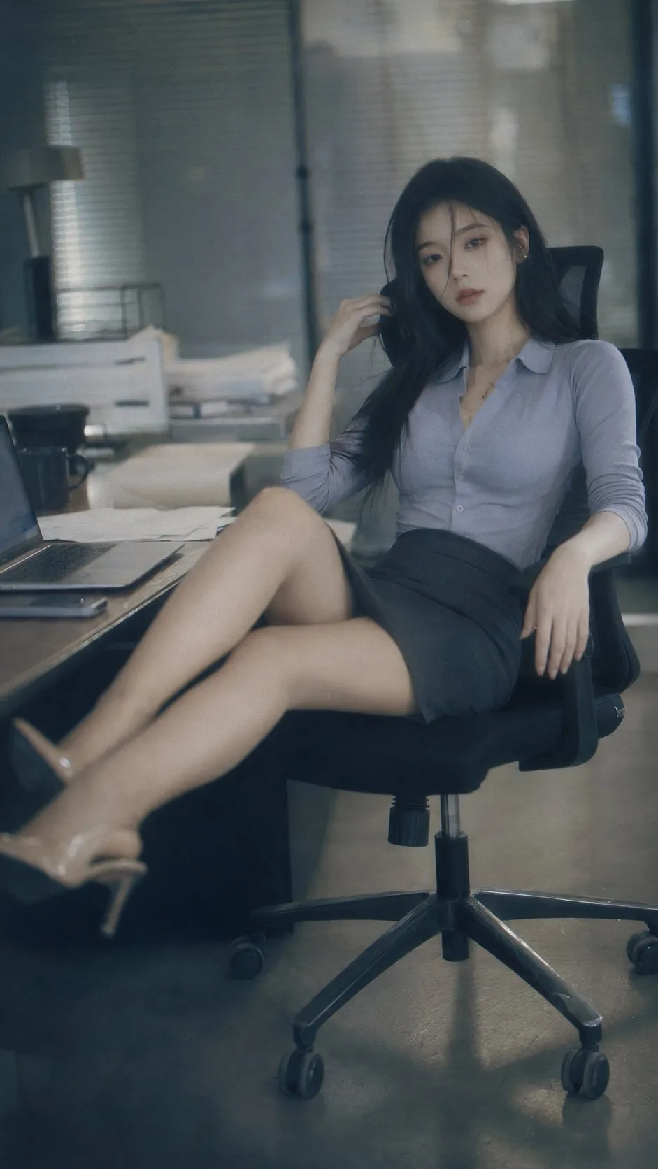 ภาพพอร์เทรตหญิงสาวญี่ปุ่นในชุด OL สไตล์ CCD วินเทจ 1