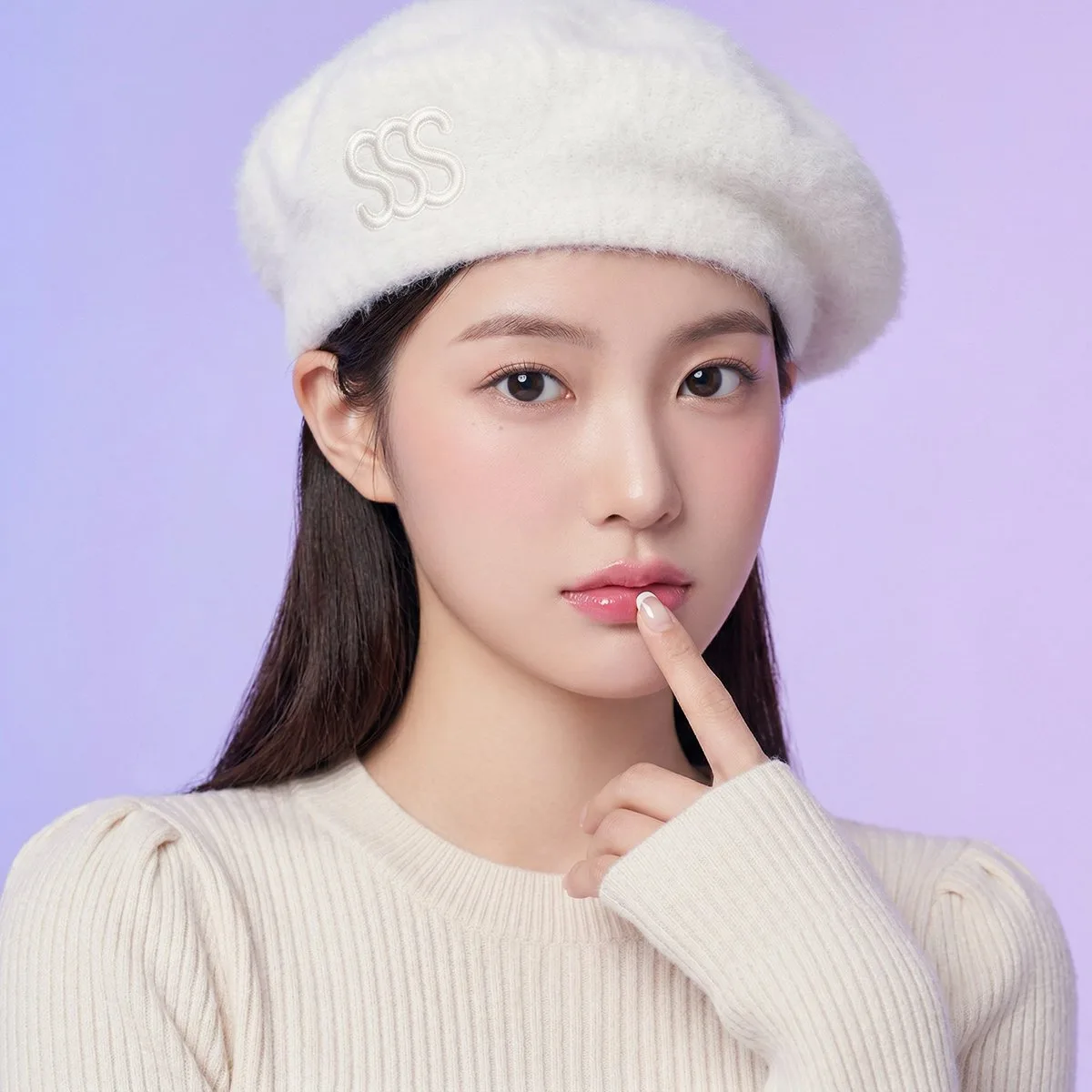 สาวน้อยบริสุทธิ์ในฤดูหนาว แสงนุ่มสีม่วง 1