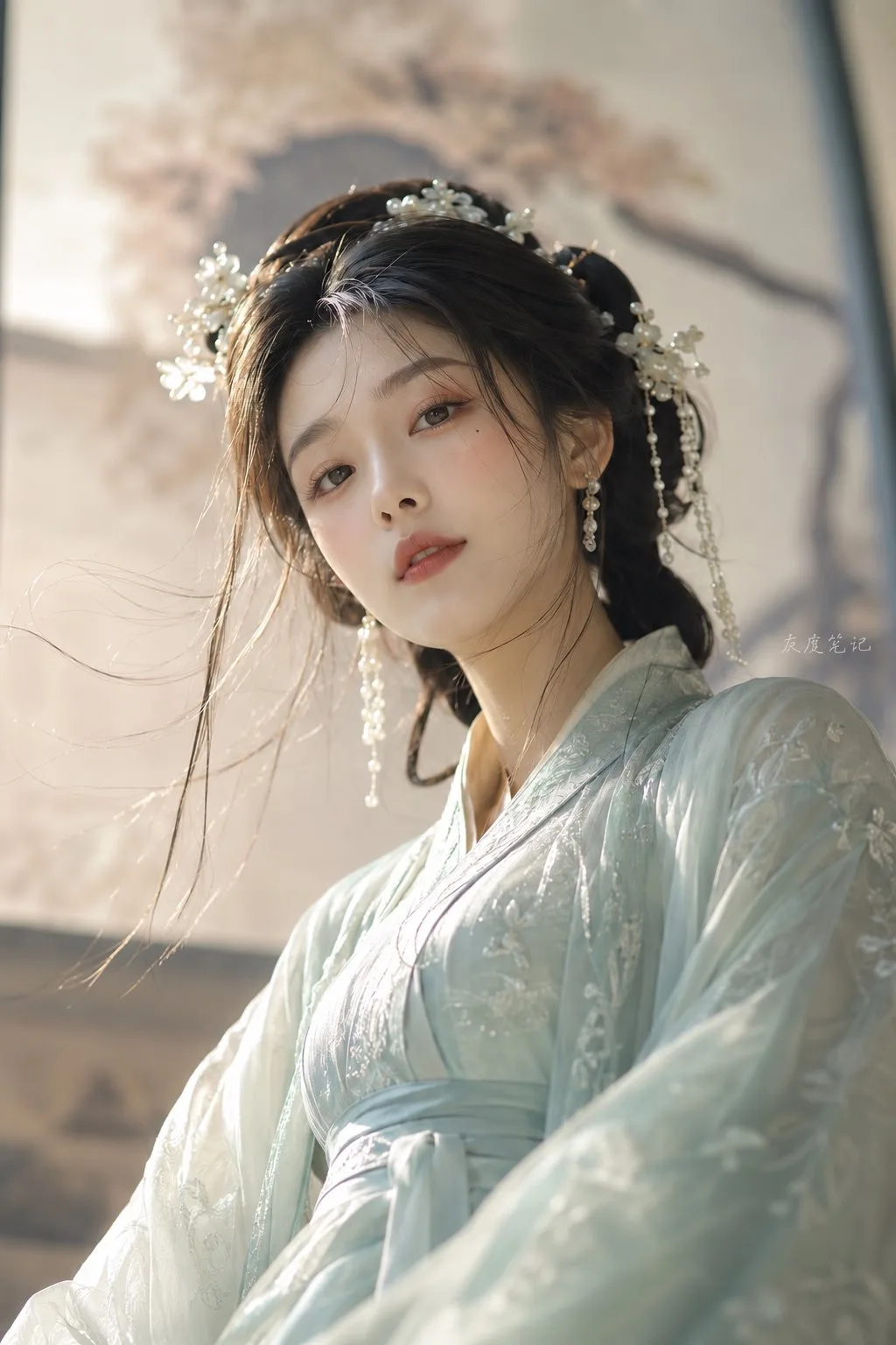 สาวงามจีนโบราณ สไตล์ราชวงศ์ซ่ง ภาพเสมือนจริง 1