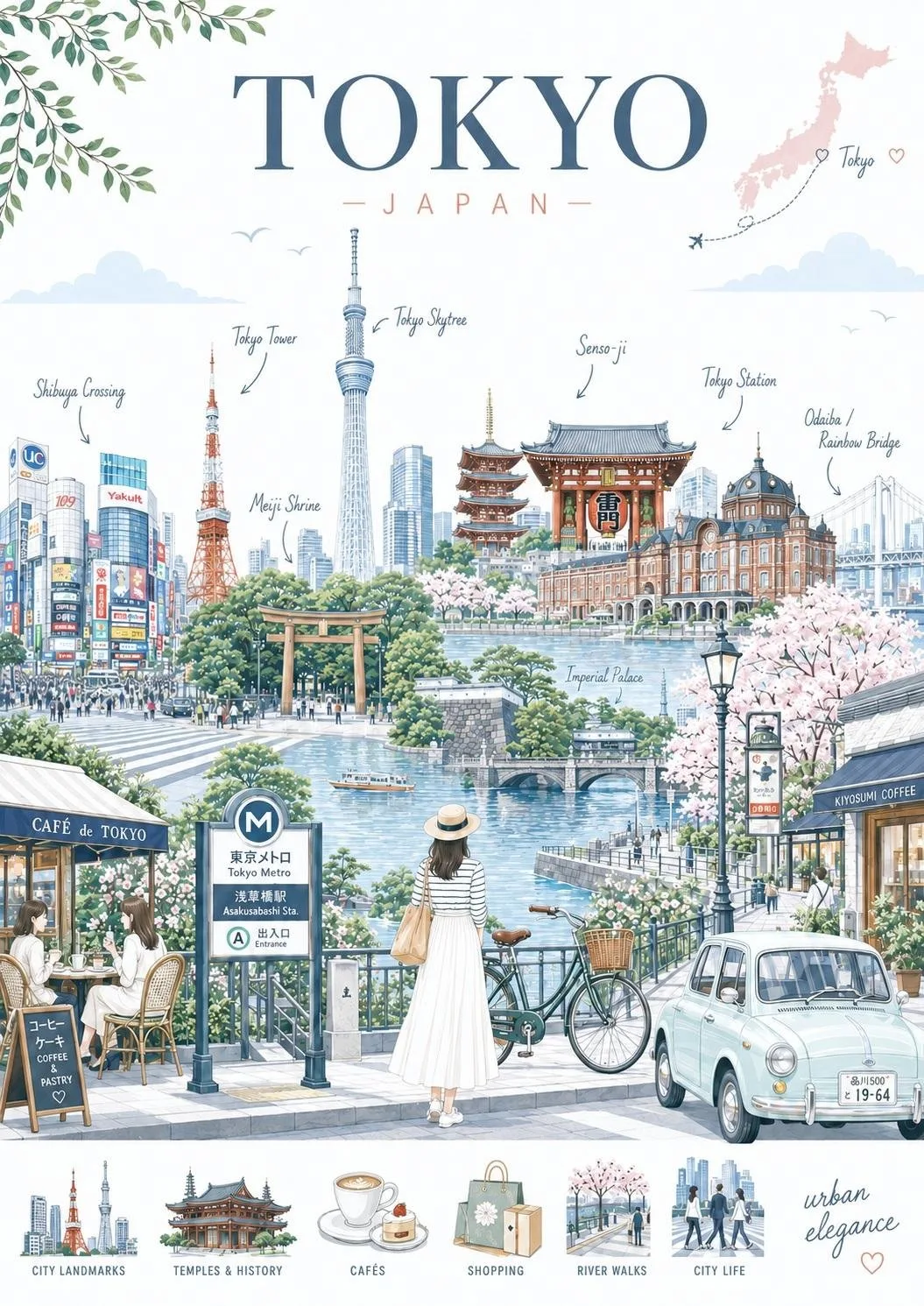ภาพประกอบท่องเที่ยวสไตล์ Editorial ทันสมัยระดับพรีเมียม 1