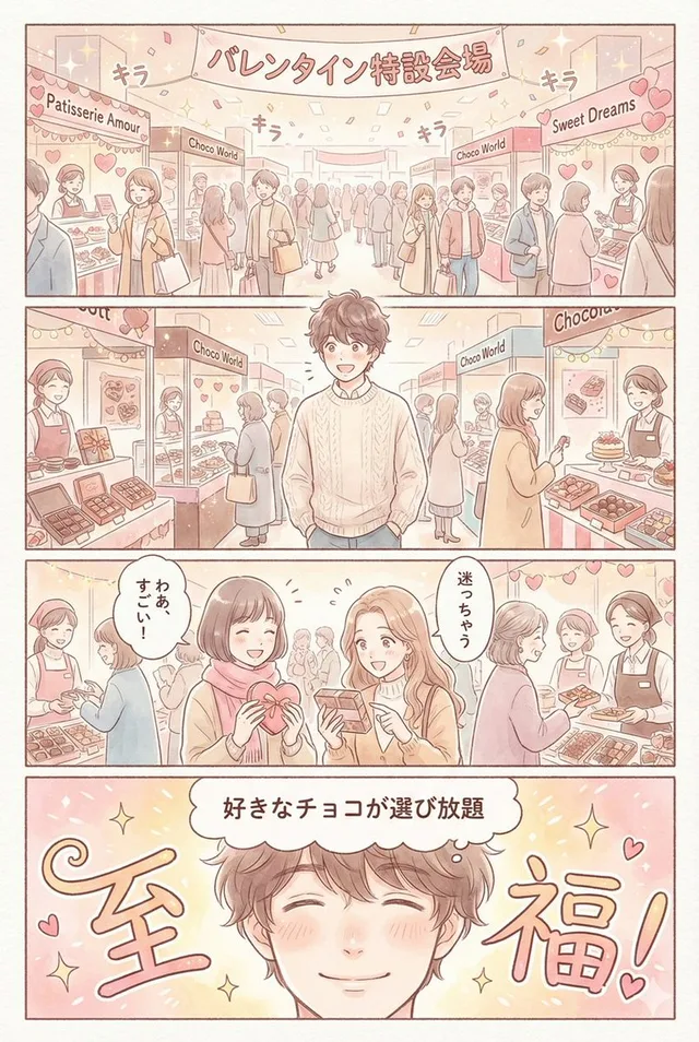 ตลาดช็อกโกแลตวาเลนไทน์ระยิบระยับ