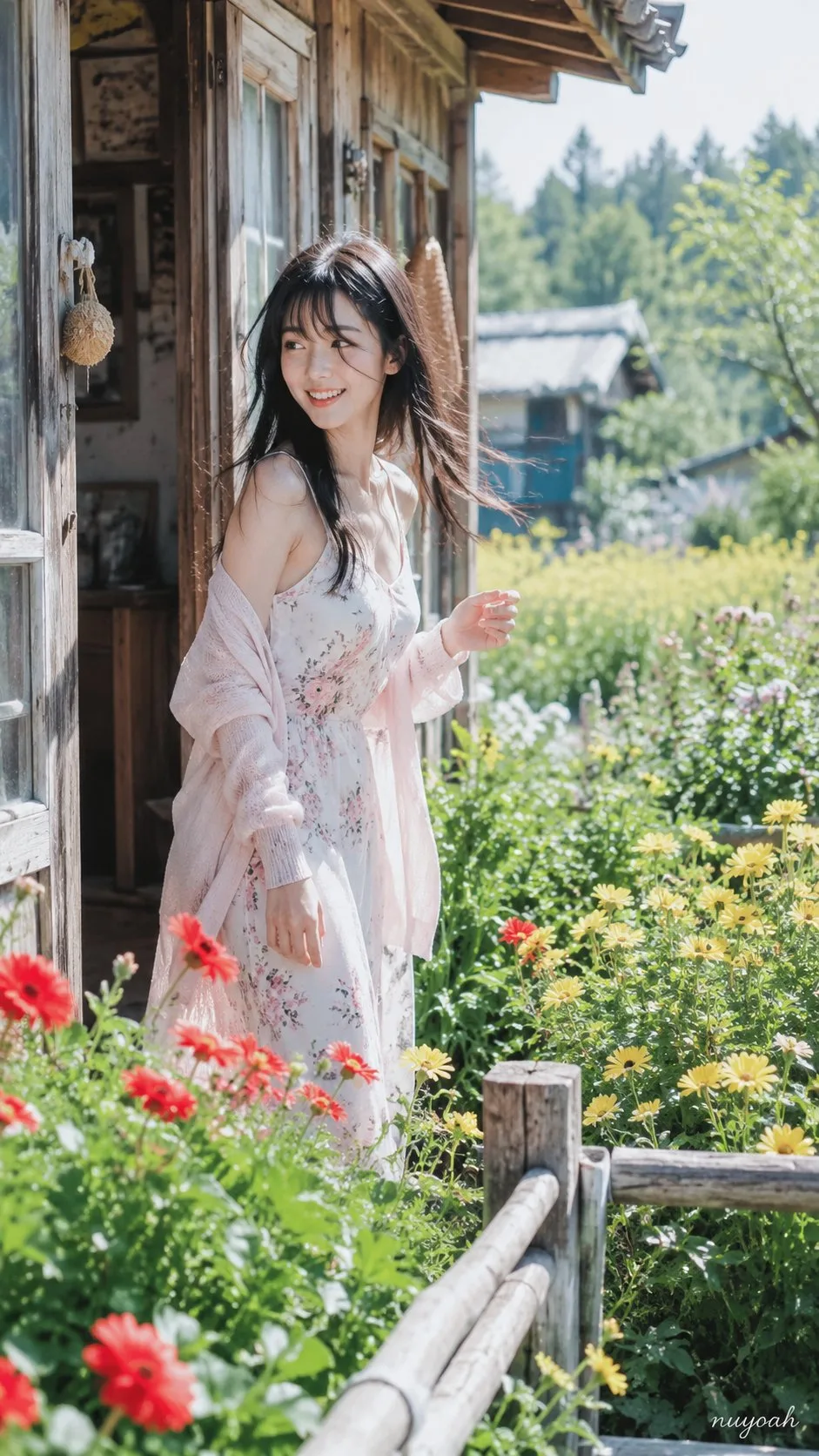 สาวชนบทในฤดูใบไม้ผลิ: ภาพถ่ายเทเลโฟโต้สุดฝัน 1