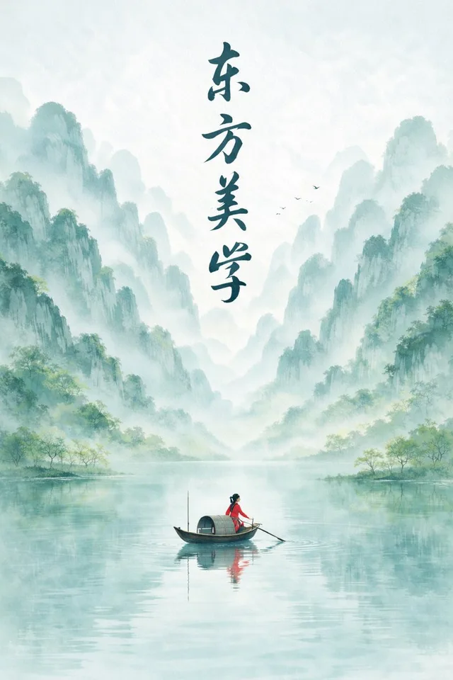 โปสเตอร์ภูเขาหมึกเซนฤดูใบไม้ผลิ