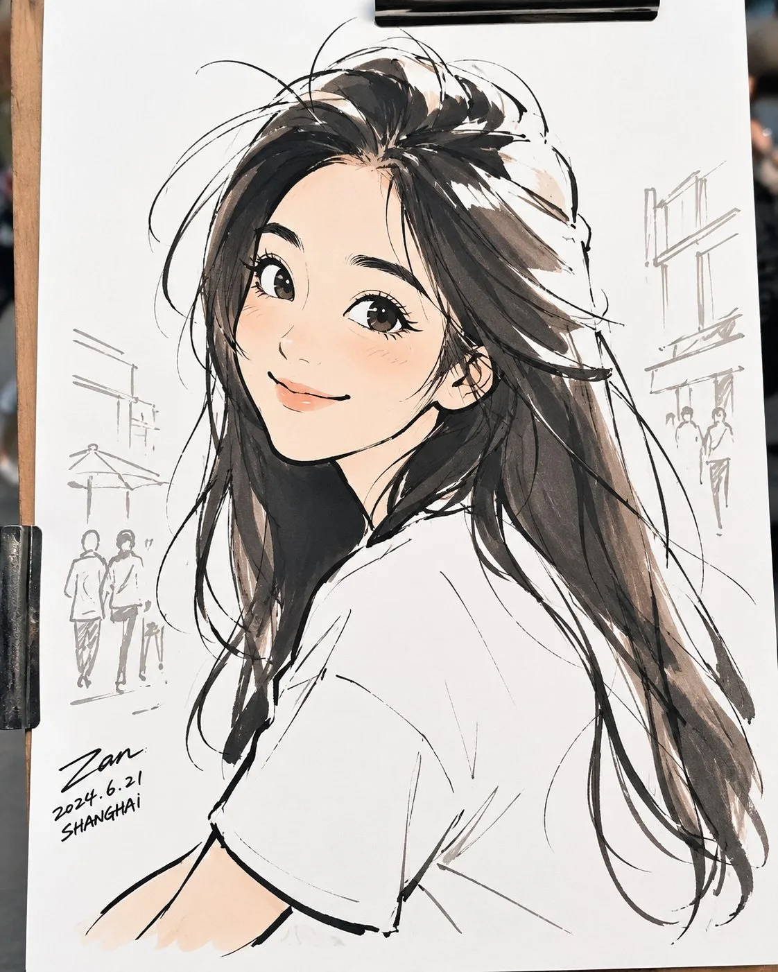 ภาพเหมือนการ์ตูนสไตล์สตรีทอาร์ต 1