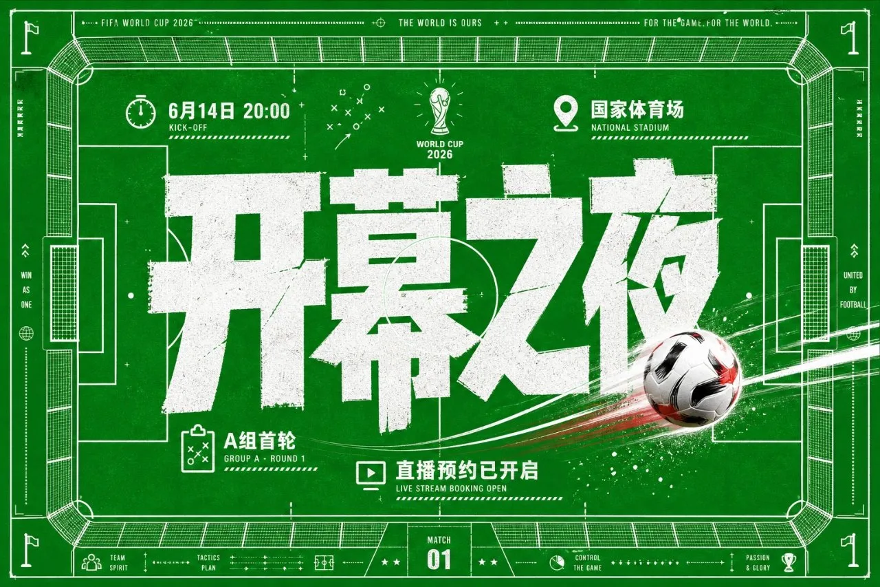 โปสเตอร์ข้อมูลสนามแข่งขันพร้อมตัวอักษรจีนขนาดใหญ่ 1