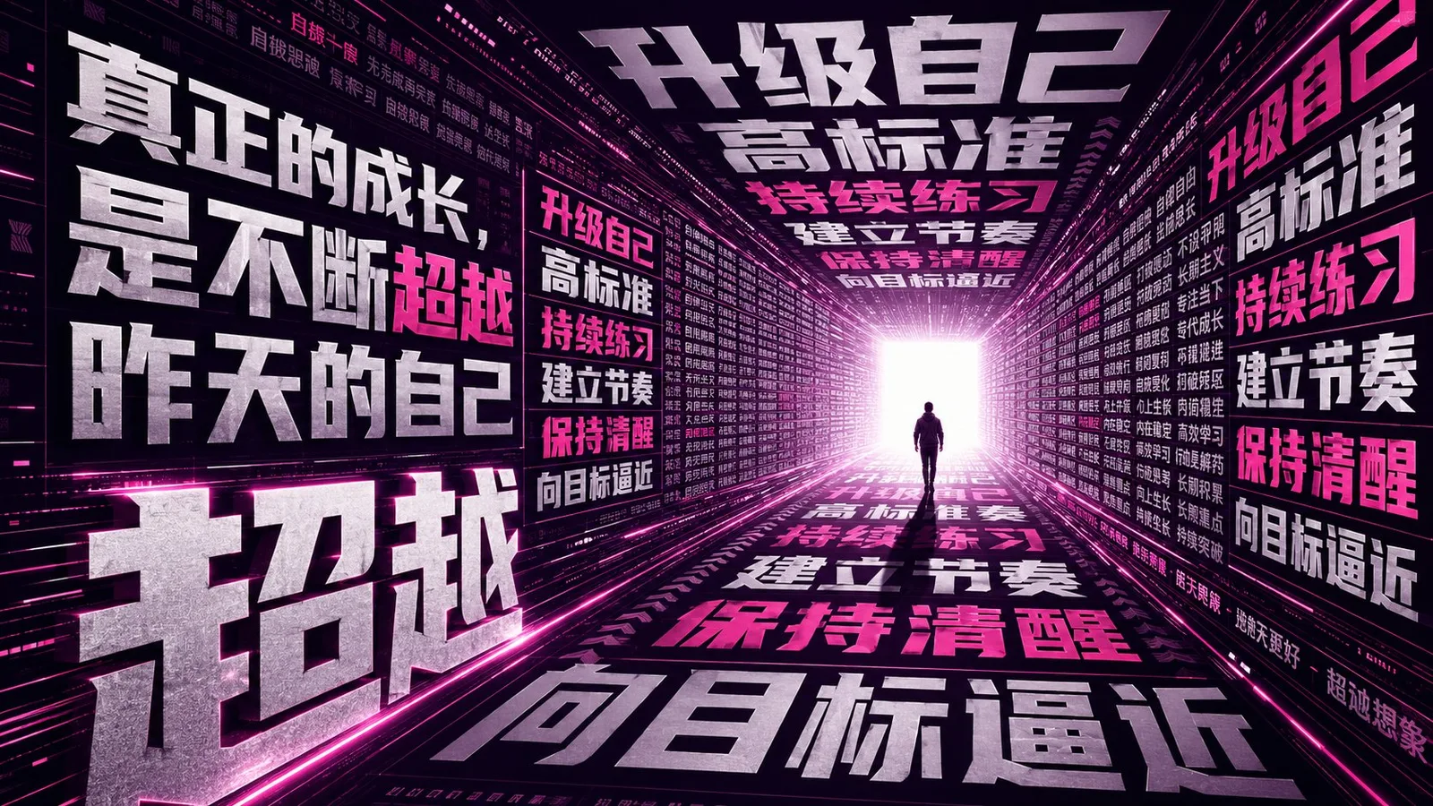 โปสเตอร์คำประกาศการเติบโตแบบทัศนศาสตร์ข้อความสามมิติ 2