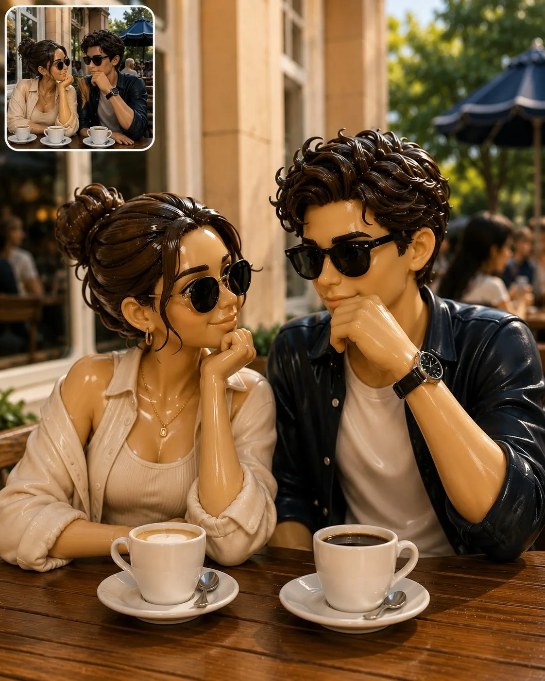 คู่รักสุดชิกในคาเฟ่ 3D: ของเล่นสะสมสุดหรู 1