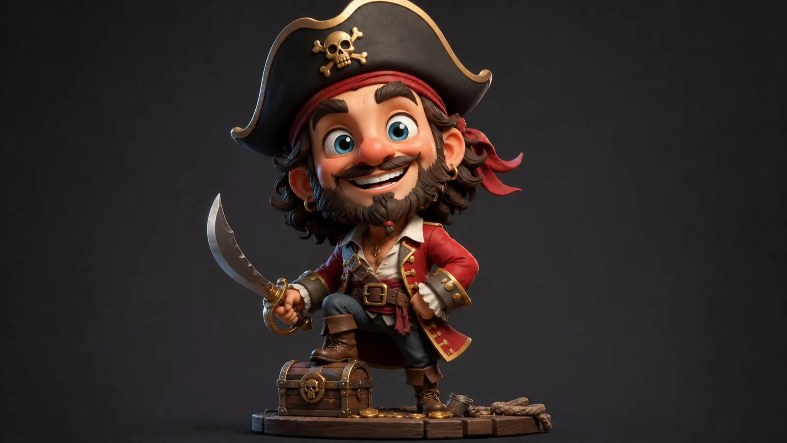 ตัวการ์ตูน 3D สไตล์บิดเบือนเกินจริง 1
