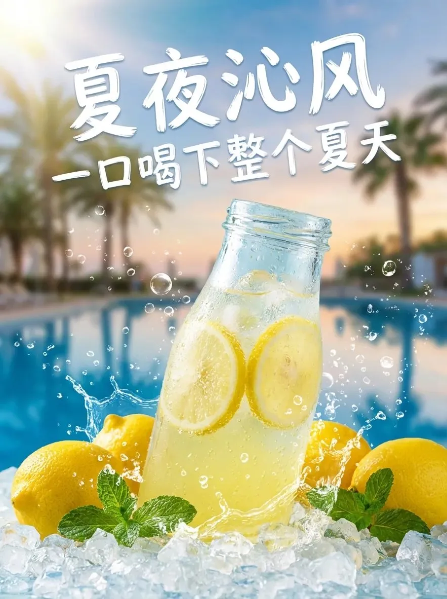 ออกแบบภาพหลักสินค้า: น้ำโซดามะนาว Summer Night Cooling Breeze 1