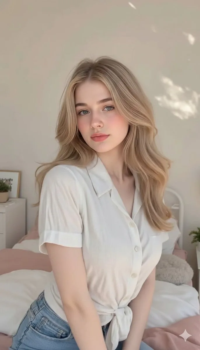 สาวเสื้อขาวในแสงแดดอบอุ่น 1