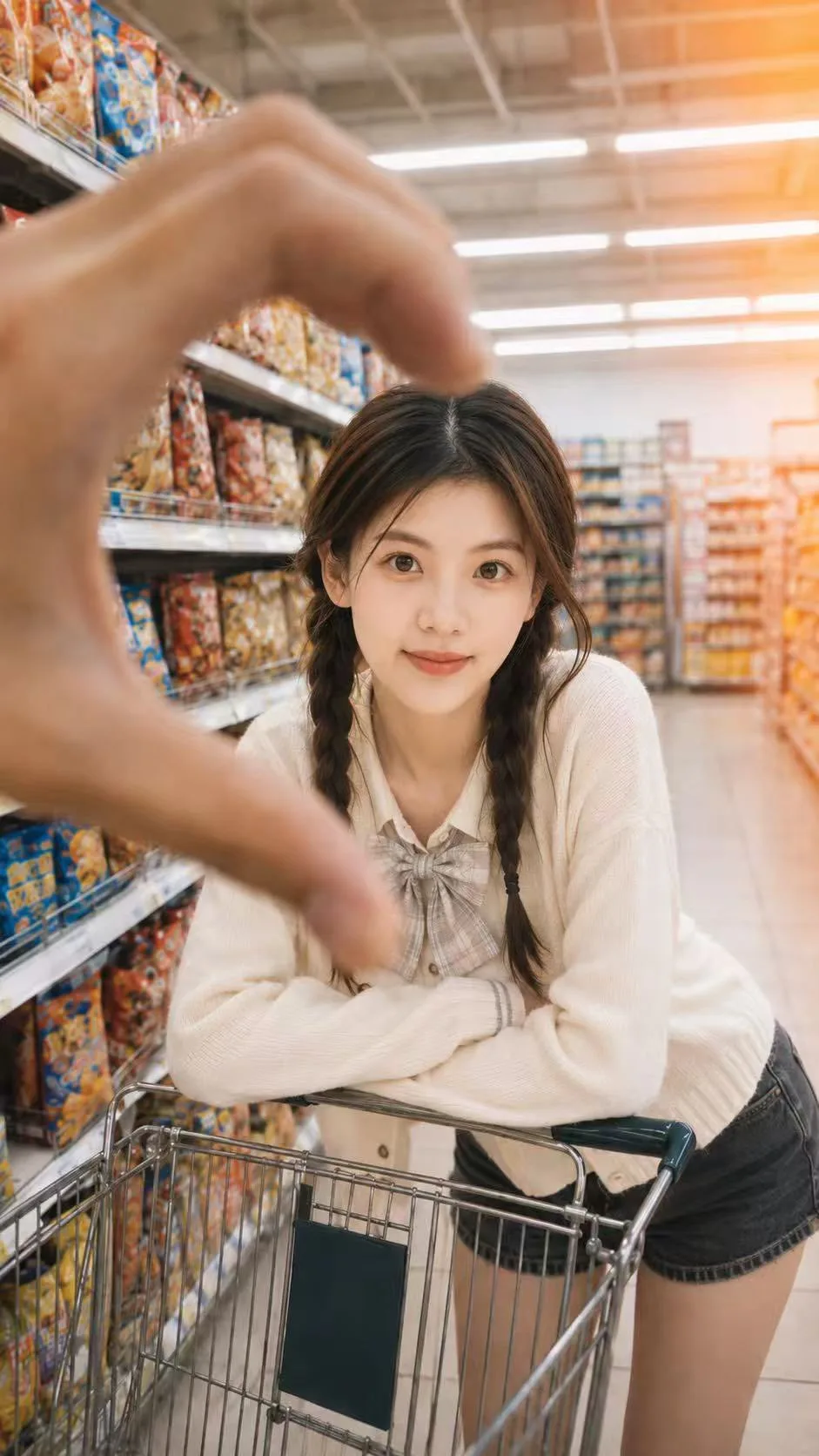 สาวหวานในซูเปอร์มาร์เก็ต: ภาพถ่ายแนวฮีลใจ 1