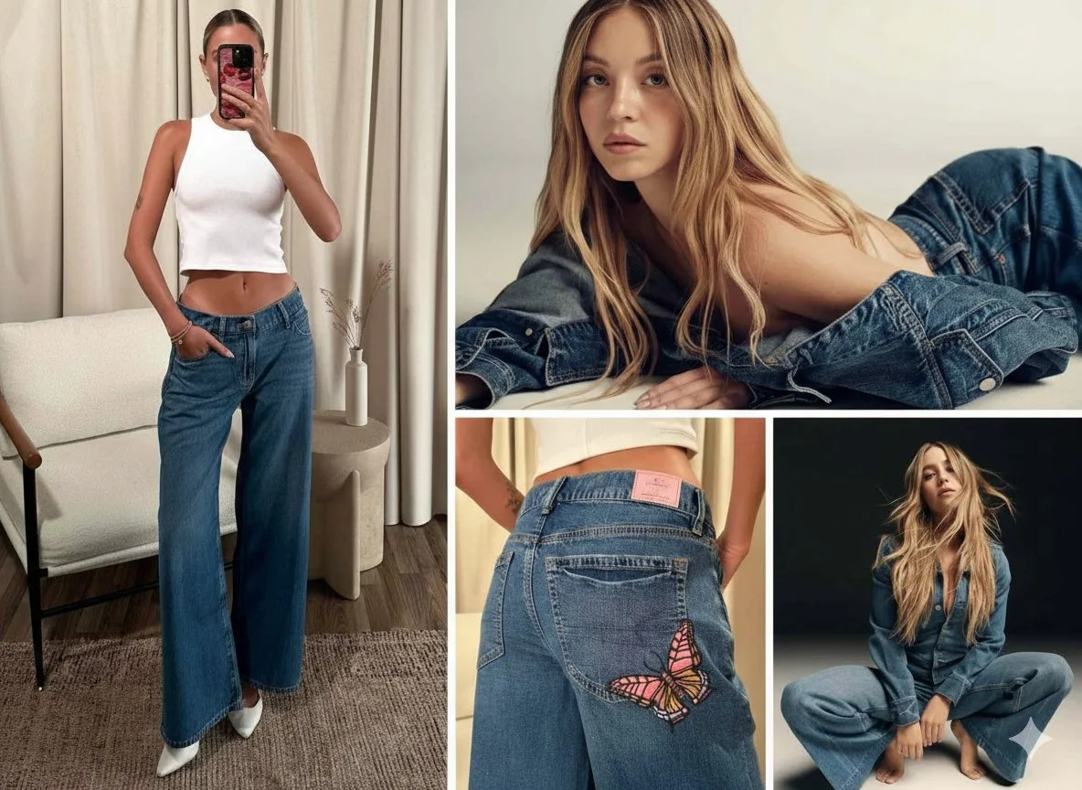 Sydney Sweeney: แฟชั่น Y2K ยีนส์อเมริกันสุดชิค 1
