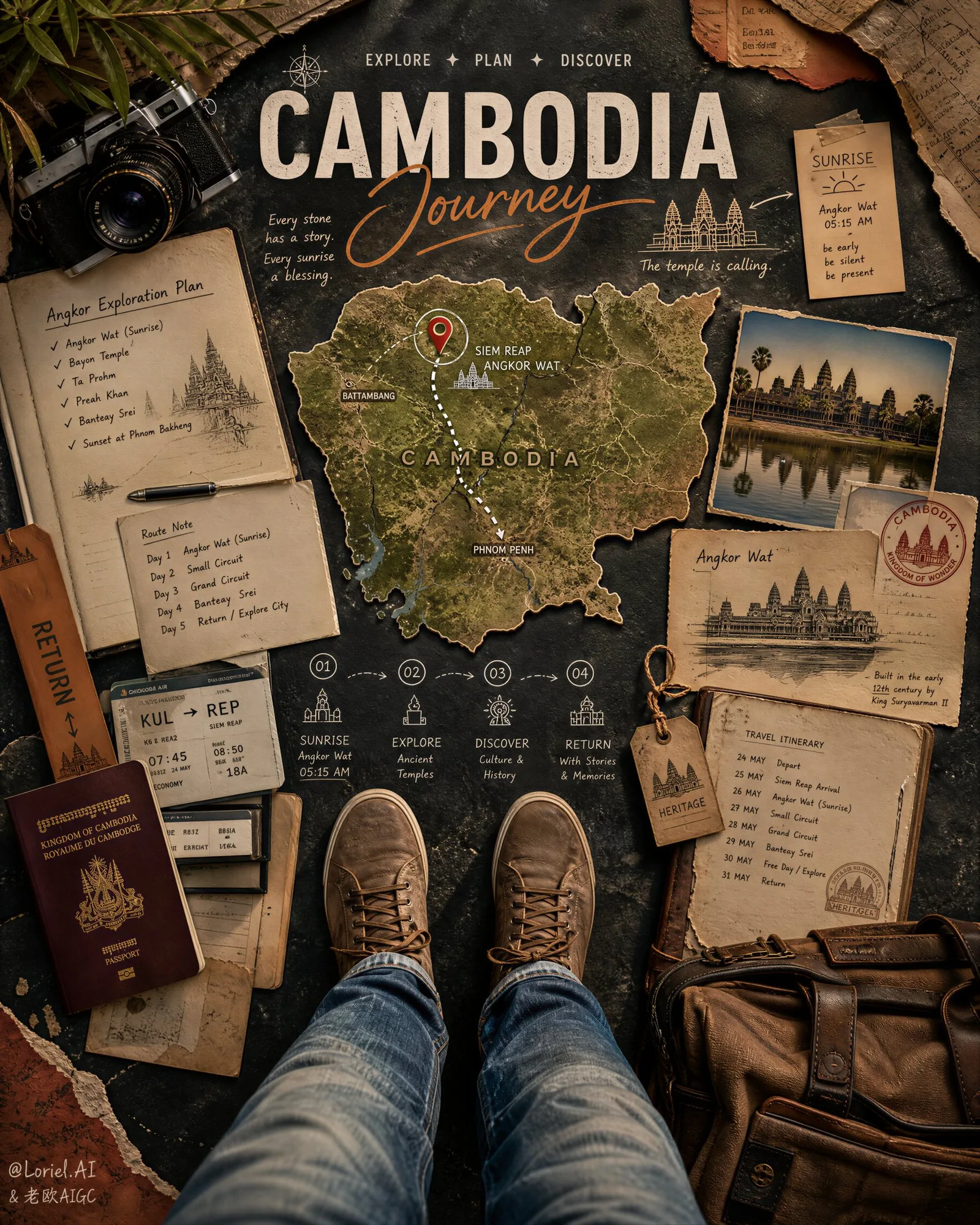 โปสเตอร์วางแผนเที่ยวไต้หวัน: เรื่องเล่าการเดินทางสุดพรีเมียม 1