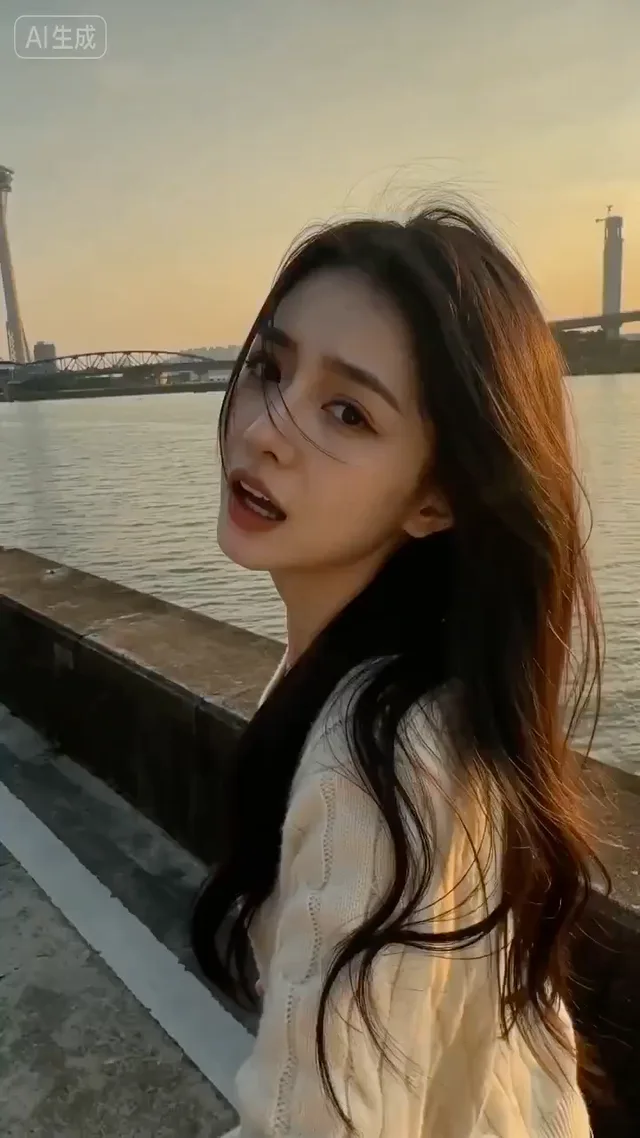สาวหวานอ้อนแฟน ริมโขงตั้นสุ่ยยามเย็น
