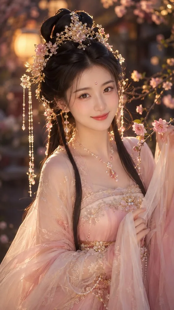 ภาพนางเอกเซียนเทียนเหินหรูหราสไตล์ราชวงศ์ถัง 2