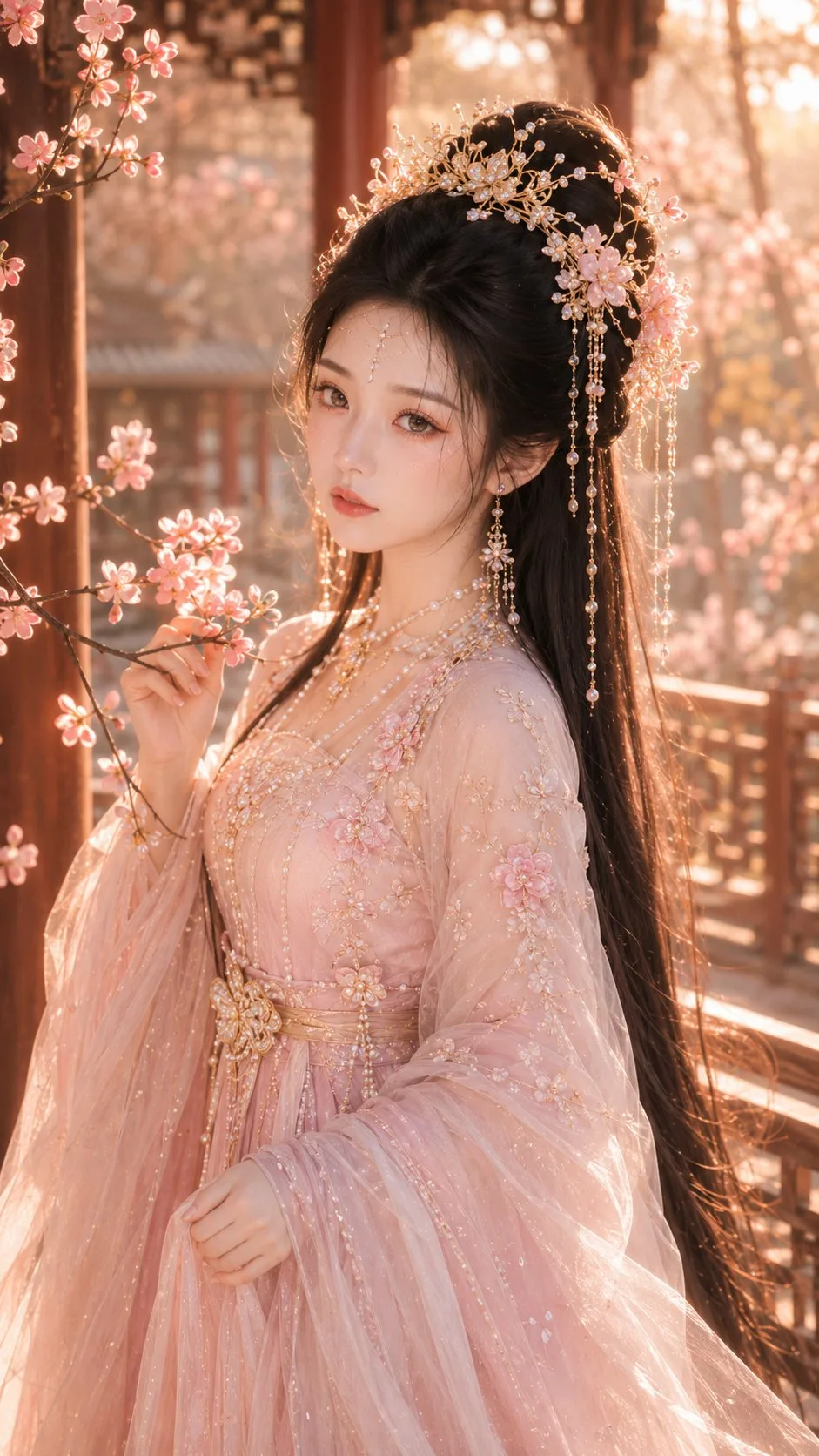 พอร์เทรตสาวงามชุดขาวหันหลังสไตล์ถัง 2