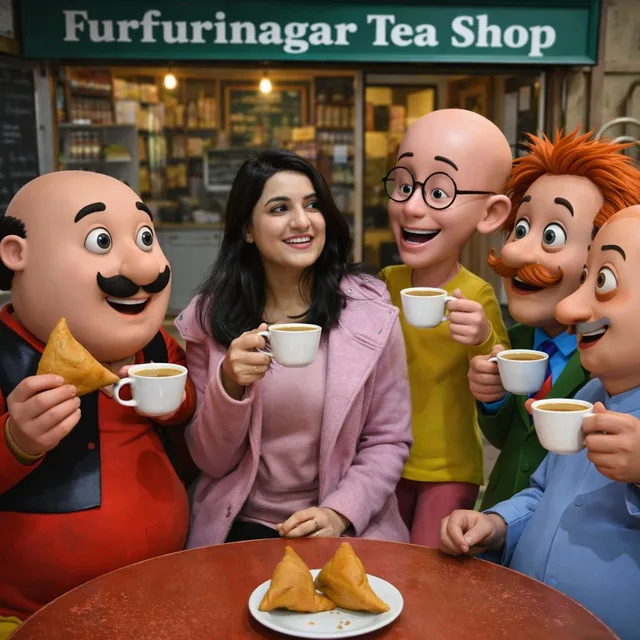 ในร้านน้ำชาฟุรฟุรินาการ์กับ Motu Patlu