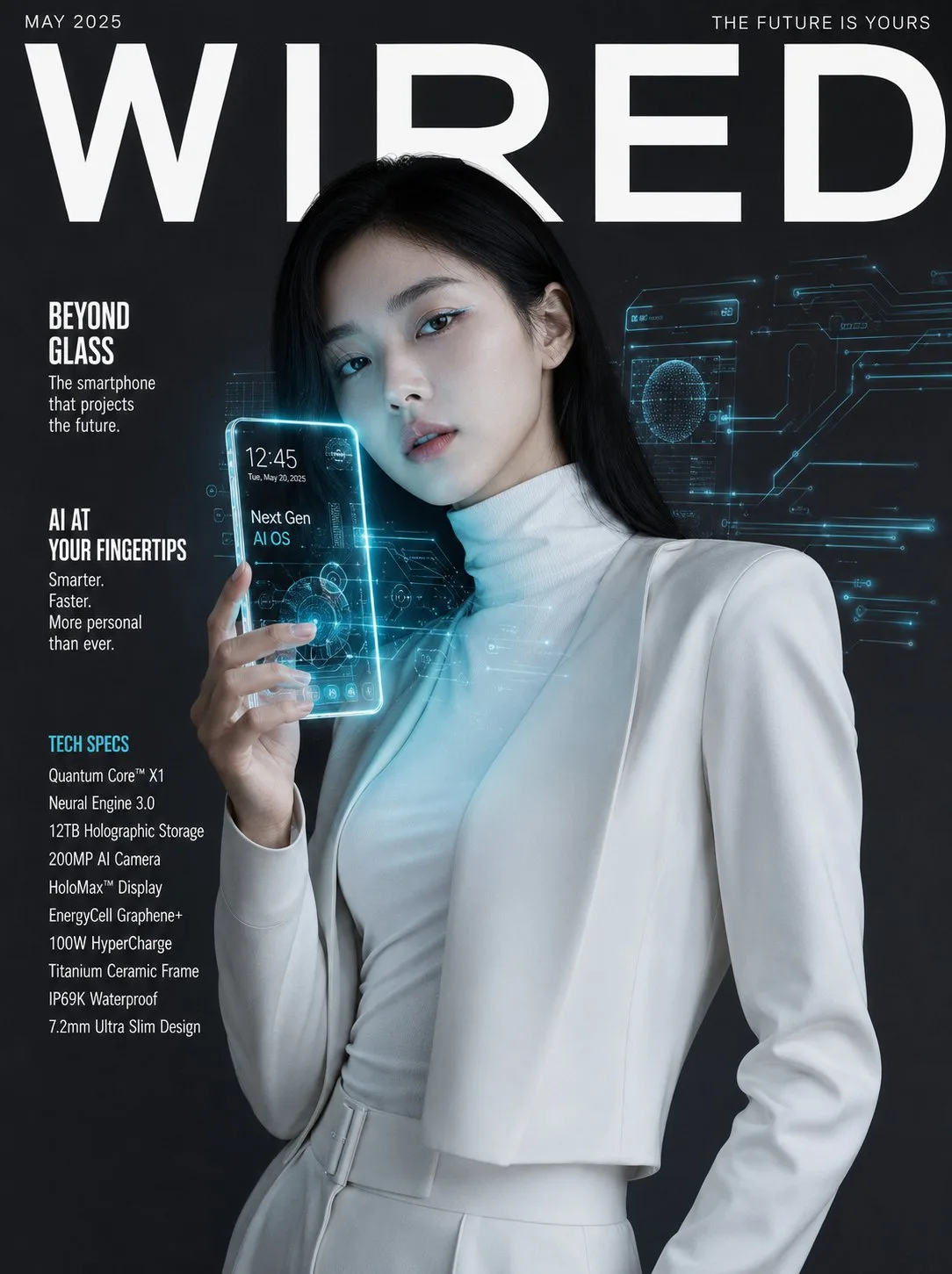ปกนิตยสารเทคโนโลยี: หญิงชาวเกาหลีกับ Apple Vision Pro 2