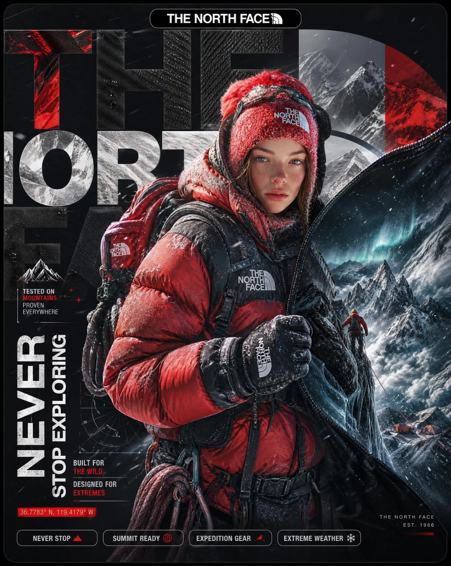 โปสเตอร์ North Face: ผจญภัยเหนือจริงบนยอดเขา 1