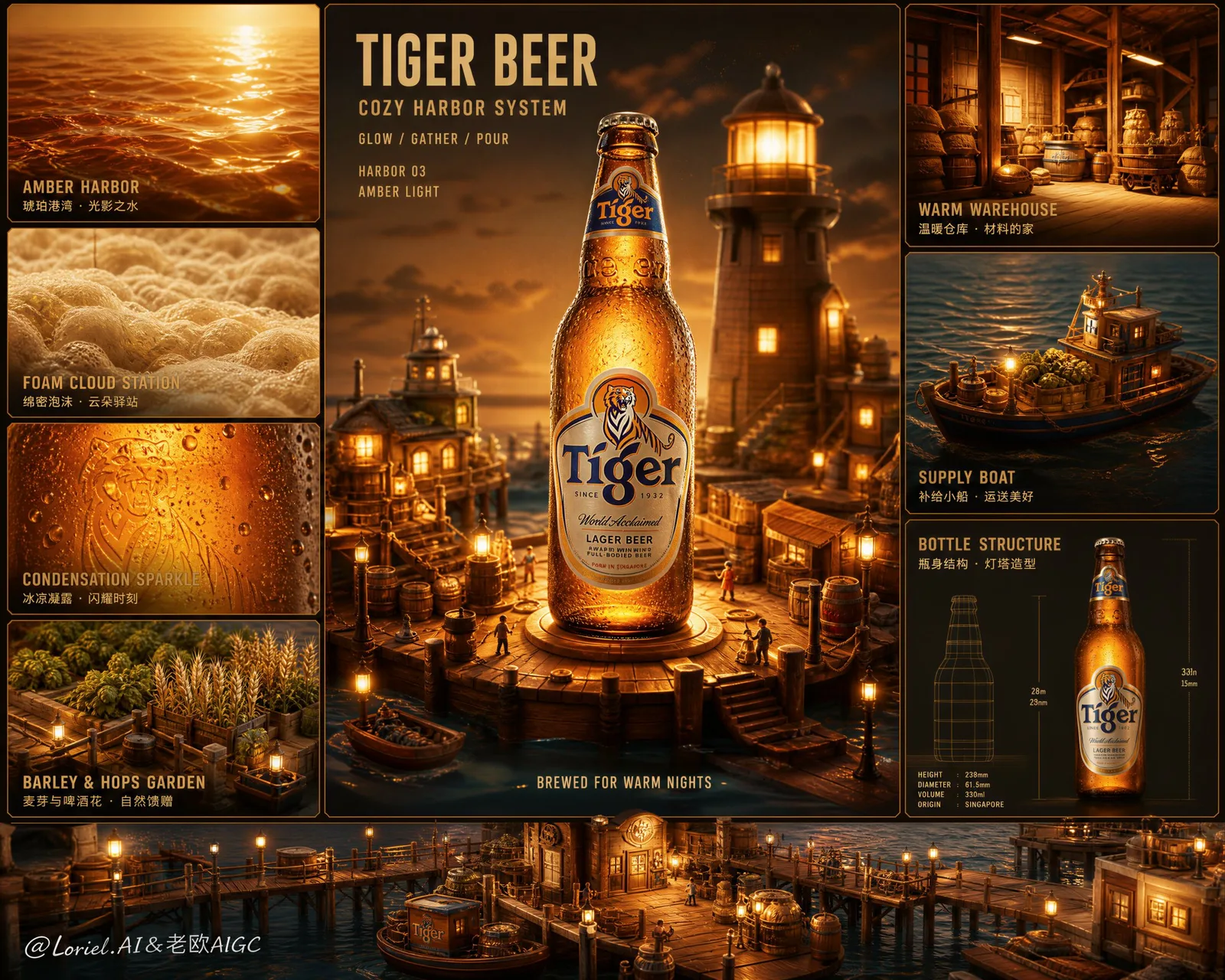 โปสเตอร์ Tiger Beer: ท่าเรือแห่งความอบอุ่น 1