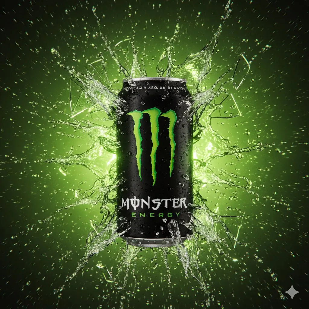 กระป๋อง Monster Energy คลอเคลียหมอกพิษสีเขียว 1
