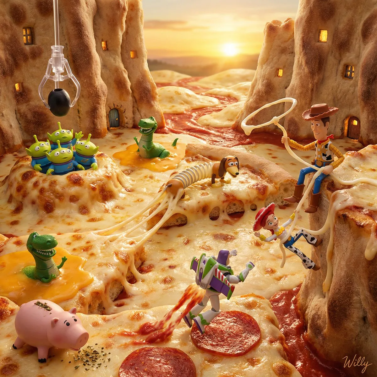 ผจญภัยพิซซ่าจิ๋วสุดอัศจรรย์สไตล์ Toy Story 1
