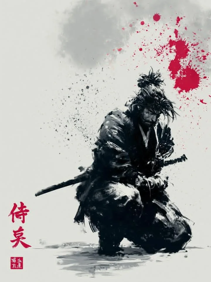 ซามูไรพเนจรในเงามืด: ภาพวาดหมึกซูมิเอะ 1